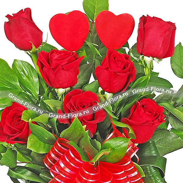 Букет из красных роз - От всего сердца